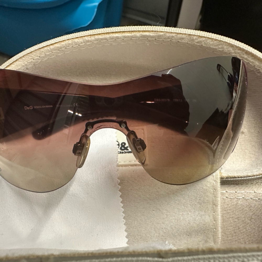 Dolce & Gabbana purple shield sunglasses